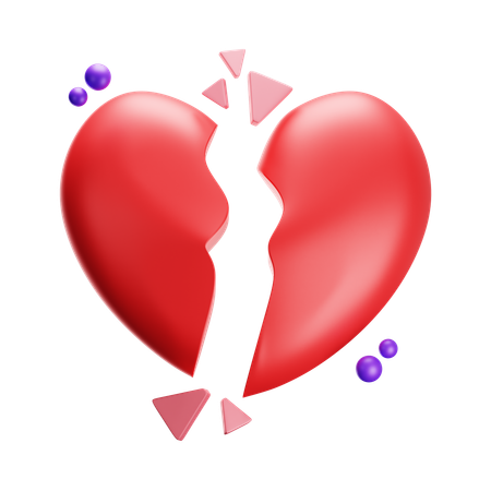 Broken Heart  3D Icon