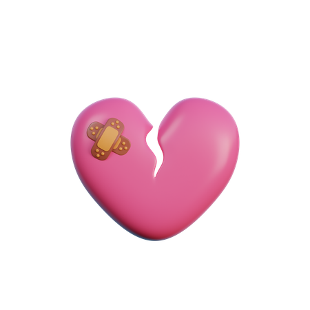 Broken Heart  3D Icon
