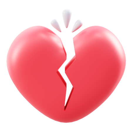 Broken Heart  3D Icon