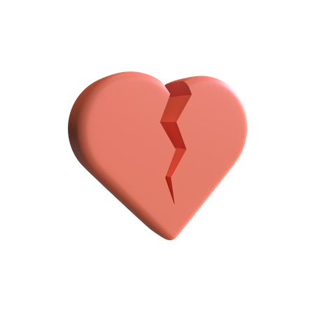 Broken Heart  3D Illustration