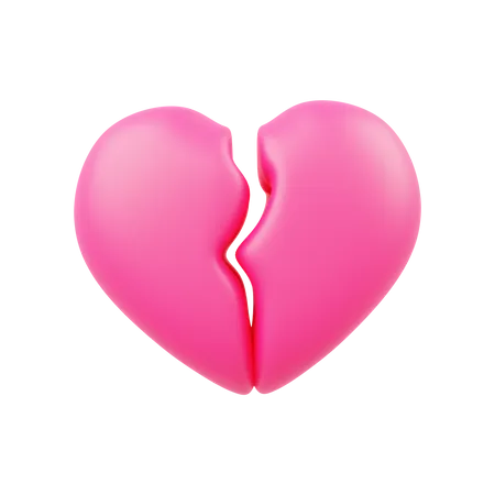 Broken Heart  3D Illustration