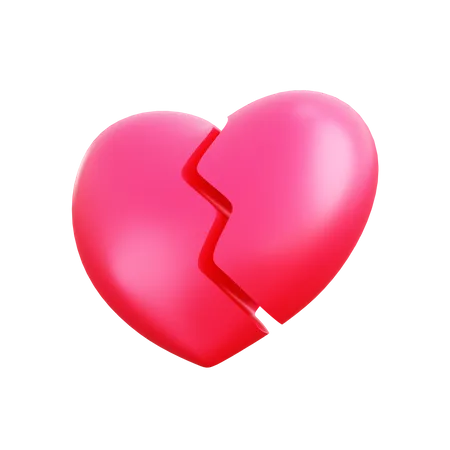 Broken heart  3D Illustration