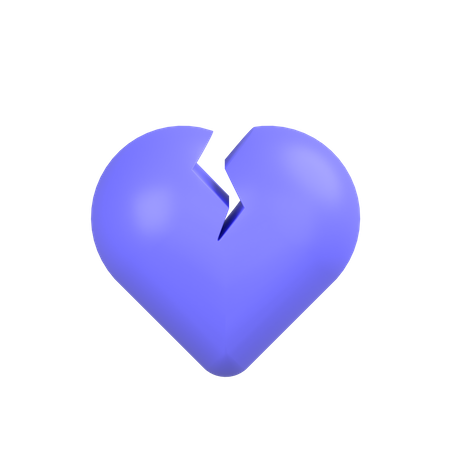 Broken-heart 3D Illustration