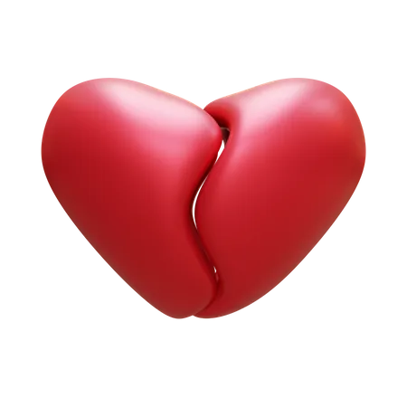 Valentine Broken Heart 3 D Render Element 3D Icon