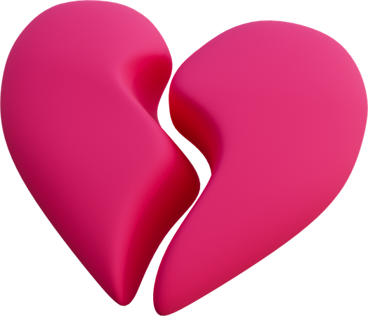 Broken Hearts  3D Icon