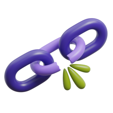 Broken Link  3D Icon