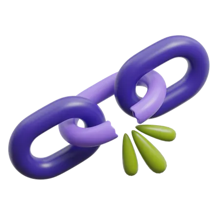 Broken Link  3D Icon