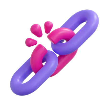Broken Link  3D Icon