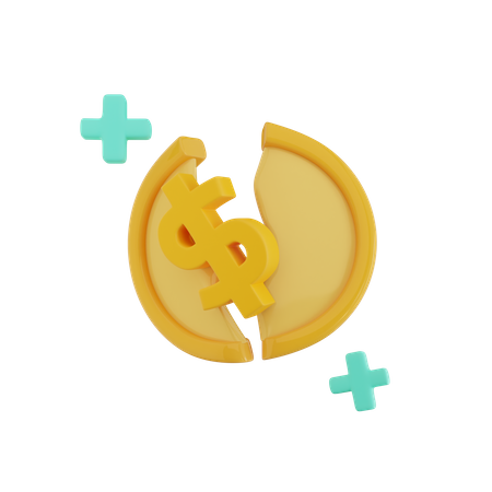 Broken Money  3D Icon