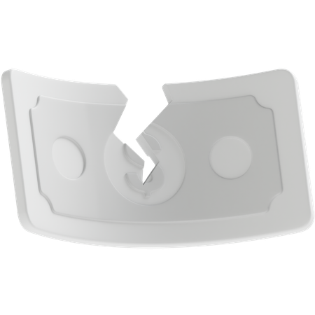 Broken Money  3D Icon