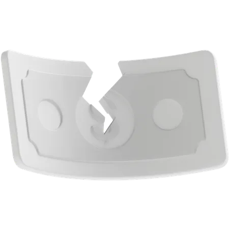 Broken Money  3D Icon