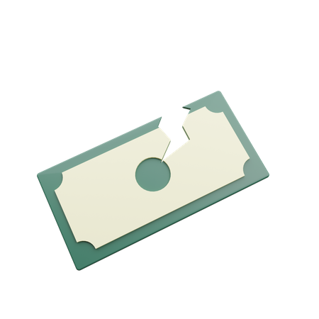 Broken Money  3D Icon