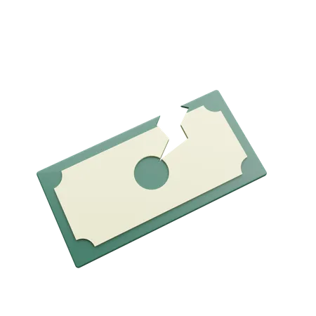 Broken Money  3D Icon