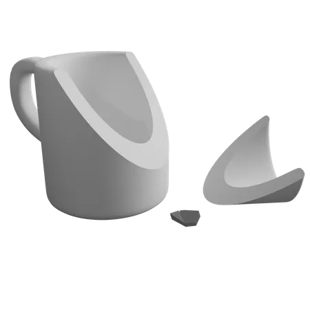 Broken Mug  3D Icon