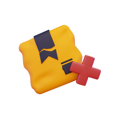 Broken Package  3D Icon