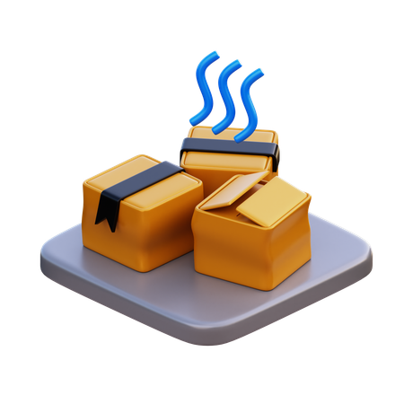 Broken Package  3D Icon