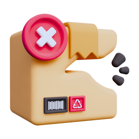 Broken Package  3D Icon