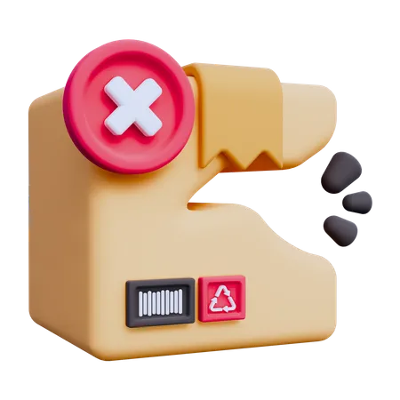 Broken Package  3D Icon