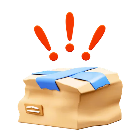 Broken package  3D Icon