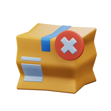 Broken Package  3D Icon