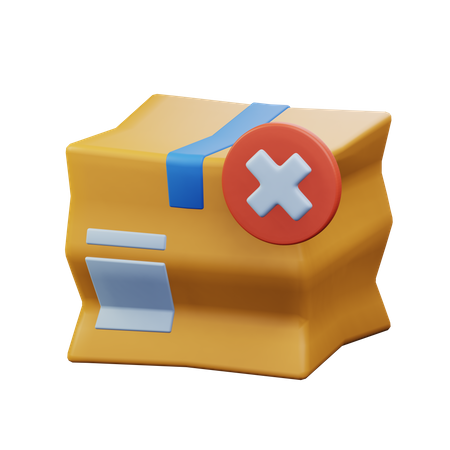 Broken Package  3D Icon