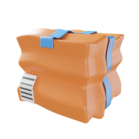 Broken Package  3D Illustration