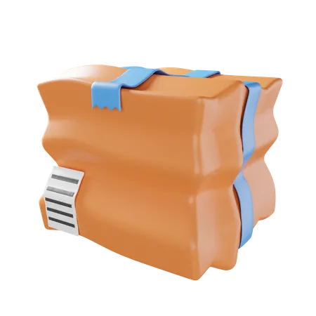 Broken Package  3D Illustration