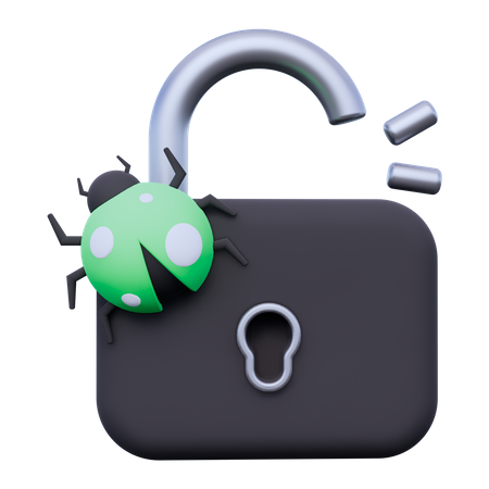 Broken Padlock  3D Icon