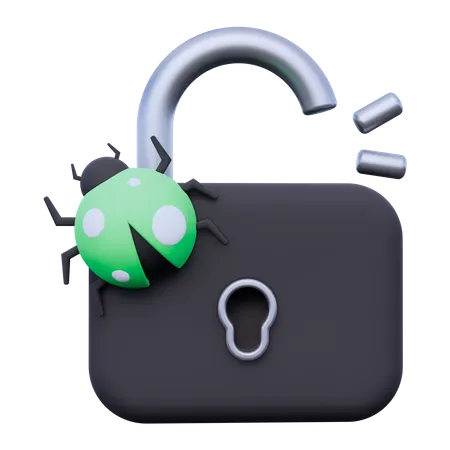 Broken Padlock  3D Icon