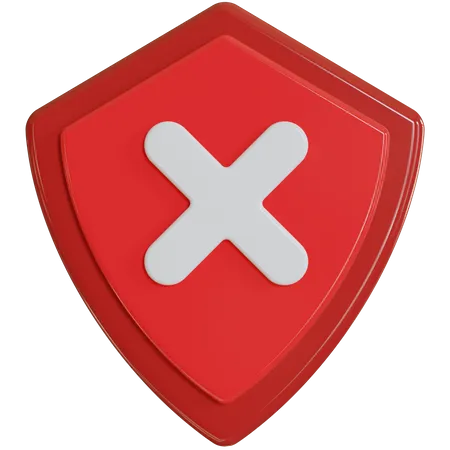 Broken shield  3D Icon