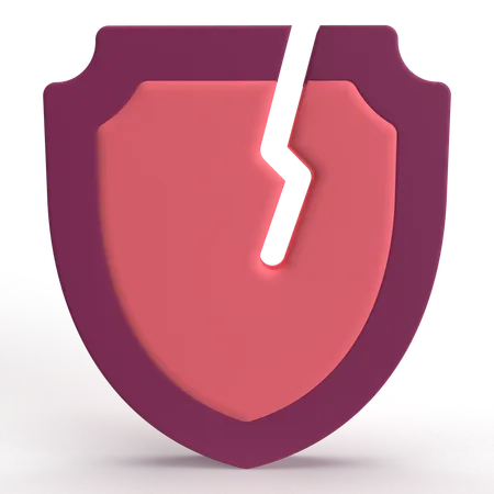 Broken Shield  3D Icon