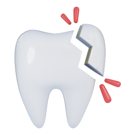 Broken tooth  3D Icon