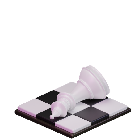 Broken White Bishop  3D Icon