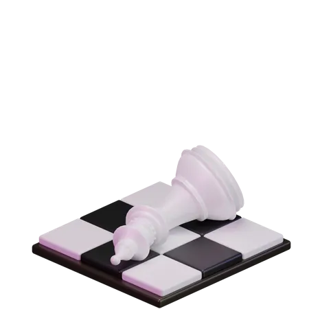 Broken White Bishop  3D Icon