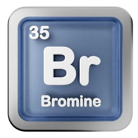 Tableau périodique du brome  3D Icon