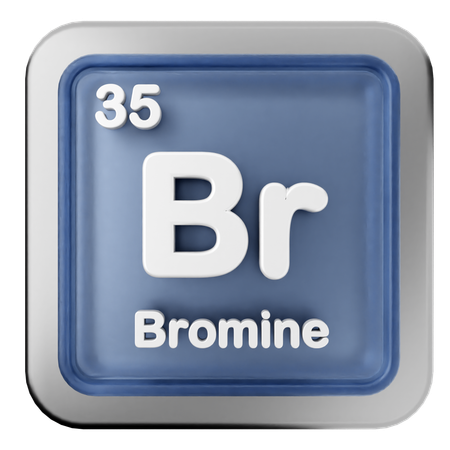 Bromine Periodic Table  3D Icon