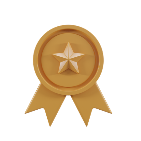 Bronze Badge  3D Icon