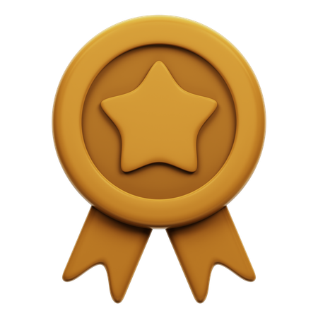 Bronze Badge  3D Icon