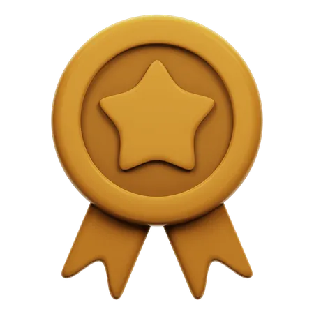 Bronze Badge  3D Icon