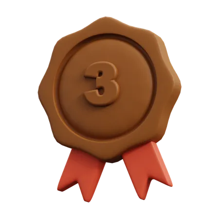 Bronze Badge  3D Icon