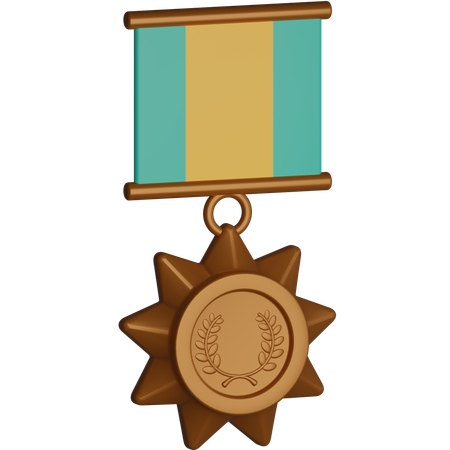 Bronze Badge  3D Icon