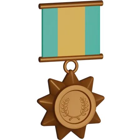 Bronze Badge  3D Icon