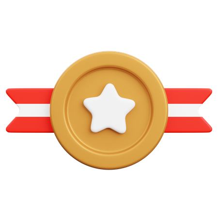 Bronze Badge  3D Icon