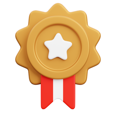 Bronze Badge  3D Icon