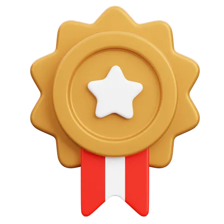 Bronze Badge  3D Icon