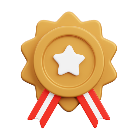 Bronze Badge  3D Icon