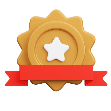 Bronze Badge  3D Icon