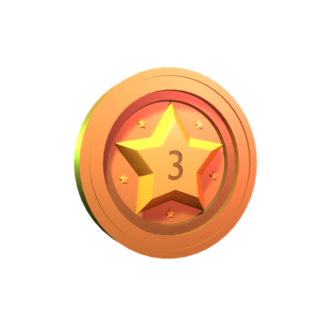 Bronze Badge  3D Icon