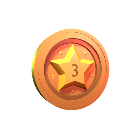 Bronze Badge  3D Icon