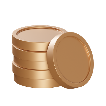 Bronze Coins  3D Icon